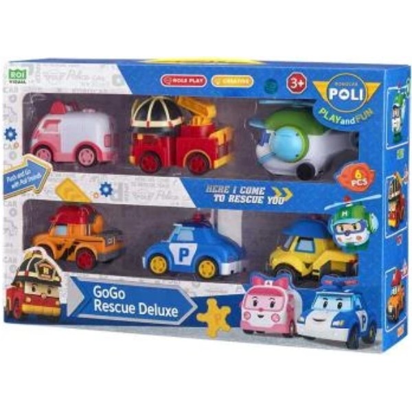Фото - Машинка-трансформер Robocar Poli GoGo Спасатели Делюкс 6в1 (ZR-914)